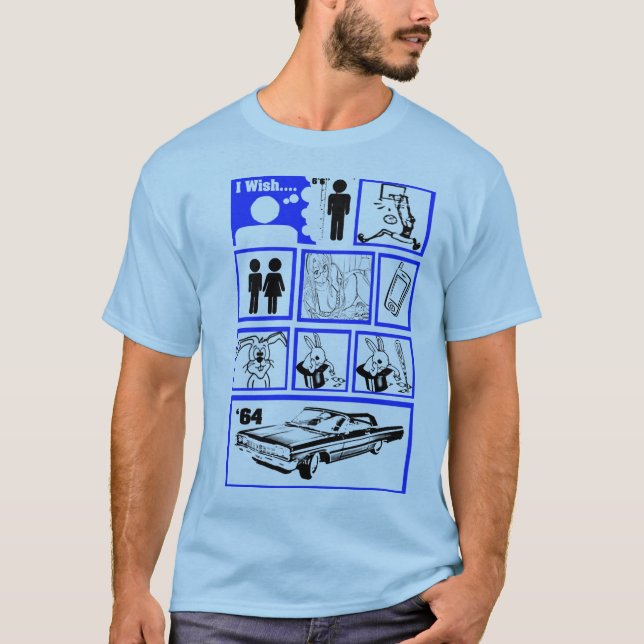 T-shirt Je souhaite que j'aie été un bleu plus grand (Devant)