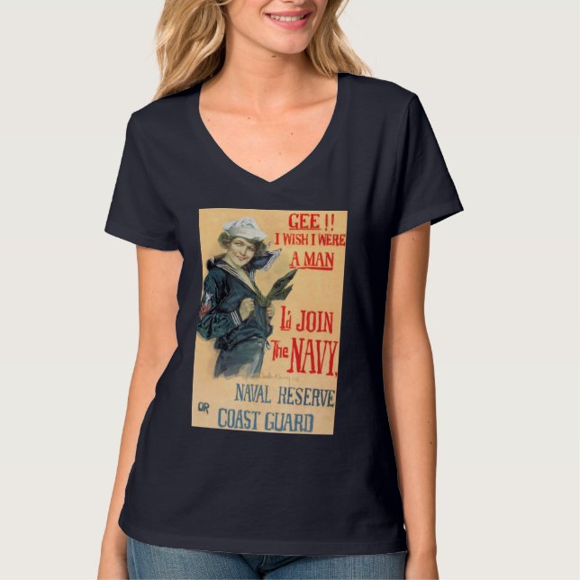 T-shirt Je souhaite que j'aie été un homme (Devant)