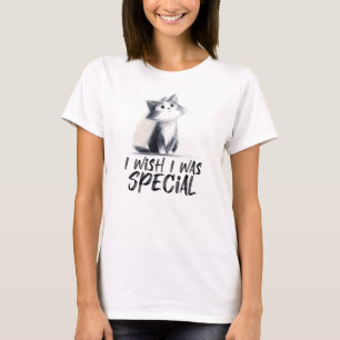 T-shirt Je souhaite que j'étais graphique de Chat Spécial,