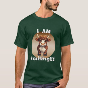 T-shirt Je Souriais Vache Highland