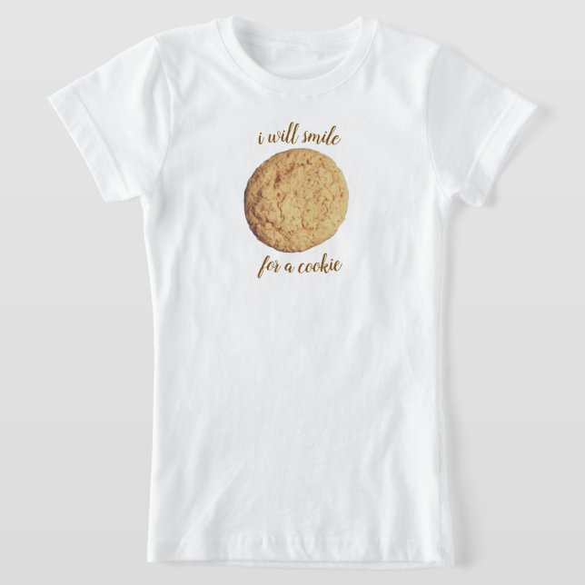 T-Shirt je sourirai pour un biscuit (Poser)