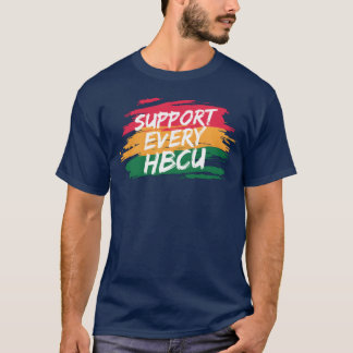 T-shirt Je soutiens chaque étudiant HBCU ancien élève Blac