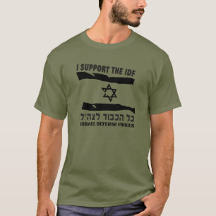 T-shirt Je soutiens Idf Israel Forces de défense armée mil