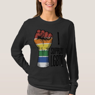 T-shirt Je soutiens la conception de chemise de poing de f