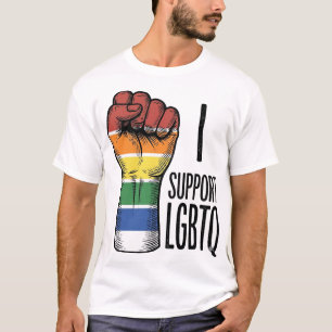 T-shirt Je soutiens la conception de chemise de poing de f