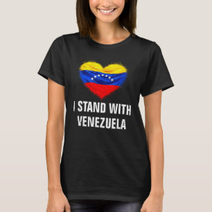 T-shirt Je soutiens la liberté du drapeau du Vénézuela sur