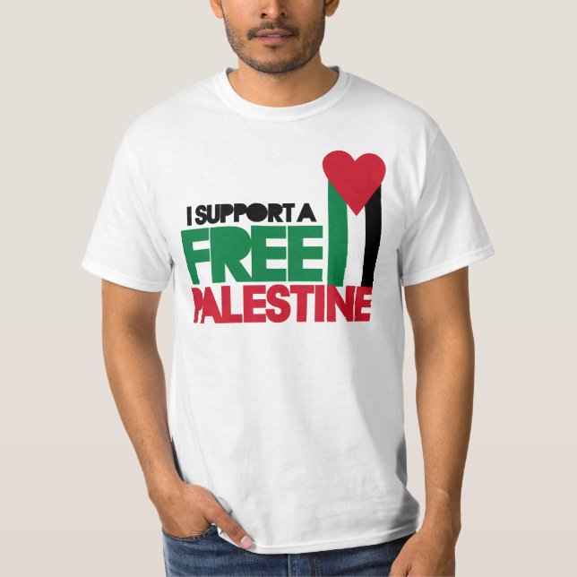 T-shirt Je soutiens la palestine libre (Devant)