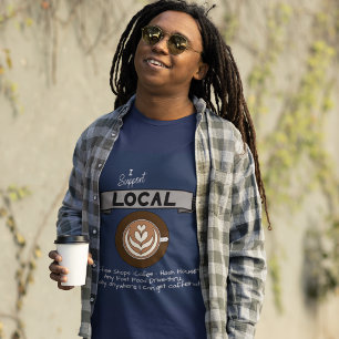 T-shirt Je soutiens le café local
