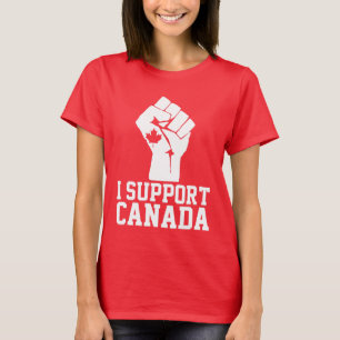 T-shirt Je soutiens le Canada - Fière Canadien
