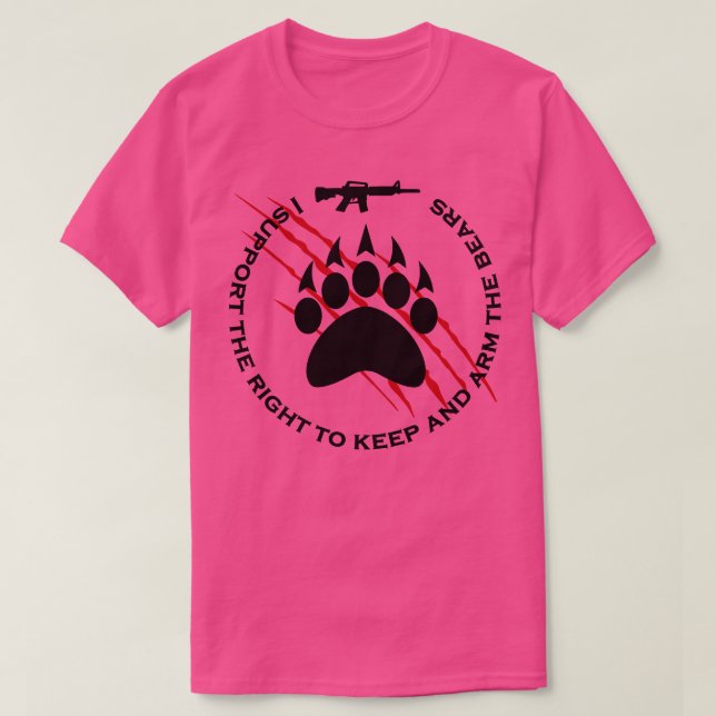 T-shirt Je soutiens le droit de garder et d'armer les ours (Design devant)