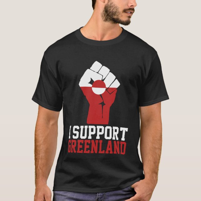 T-shirt Je soutiens le Groenland - Fier le Groenland (Devant)