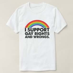T-shirt Je soutiens les droits des homosexuels et les faut