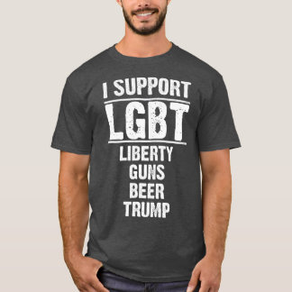 T-shirt Je soutiens LGB Liberty Guns Bière rump drôle rump