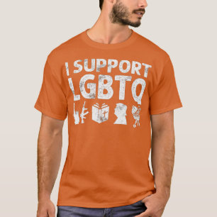 T-shirt Je soutiens LGBQ Liberty Guns Bible Rump BBQ