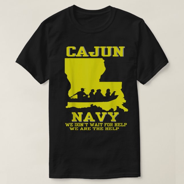 T-shirt Je soutiens Louisiana Search et Secourt CAJUN NAVY (Design devant)