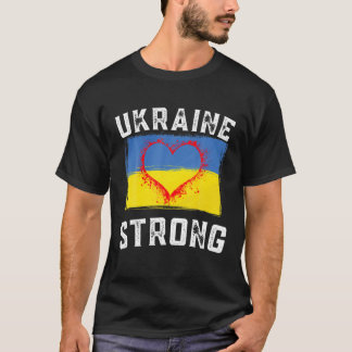 T-shirt Je soutiens l'Ukraine Prière Forte pour l'Ukraine 