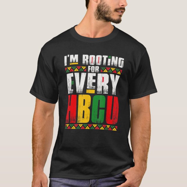 T-shirt Je soutiens pour chaque HBCU Black History Mois Pr (Devant)