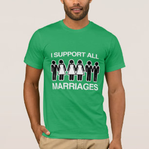 T-shirt JE SOUTIENS TOUS LES MARIAGES DE MANIÈRE ÉGALE -.p