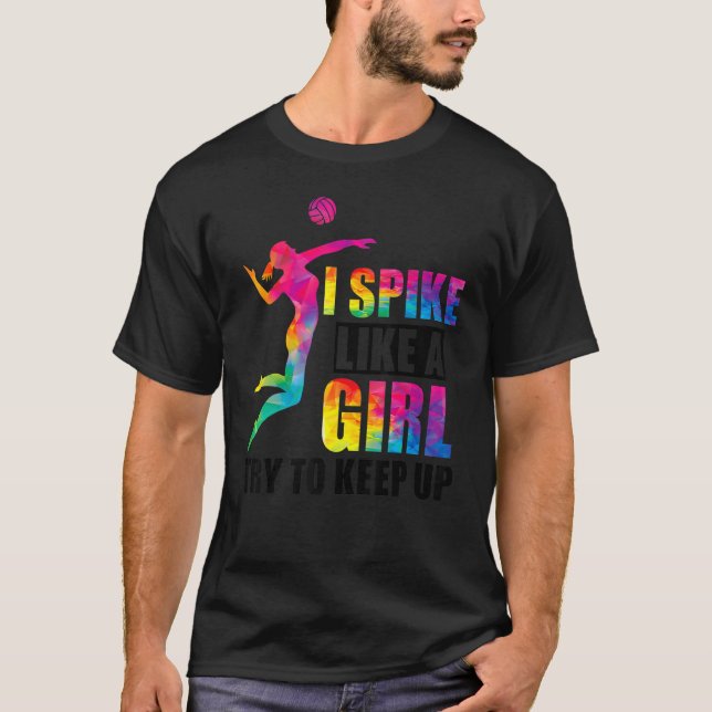 T-shirt Je Spike Comme Une Fille Funny Beach Volleyball (Devant)