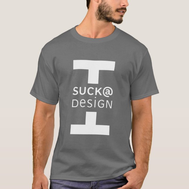 T-shirt Je suce aux hommes de conception foncés (Devant)