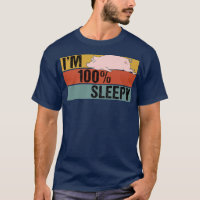 Je suis 100% Sleepy Funny Pig Lazy Joke Premium