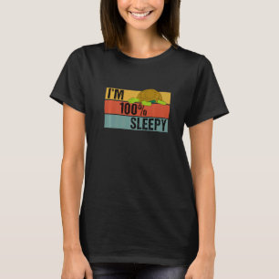 T-shirt Je suis 100% Sleepy Turtle Lazy Joke