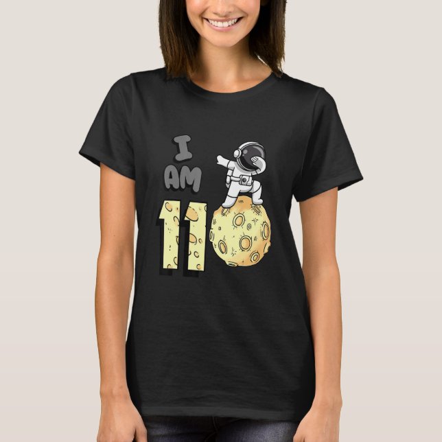 T-shirt Je Suis 11 Astronaute Spatiale Kid Moon Walker 11e (Devant)