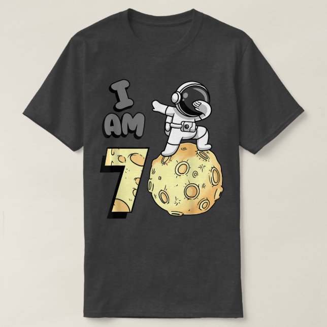 T-shirt Je suis 1 astronaute spatiale Kid Moon Walker 1er  (Design devant)