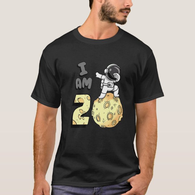 T-shirt Je suis 2 astronaute spatiale Kid Moon Walker 2e a (Devant)
