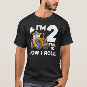 T-shirt Je suis 2 ferme Barnyard Tractor 2e fête d'anniver