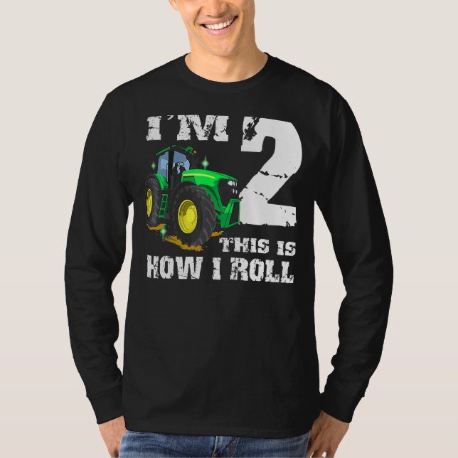 T-shirt Je suis 2 ferme Barnyard Tractor 2e fête d'anniver (Devant)