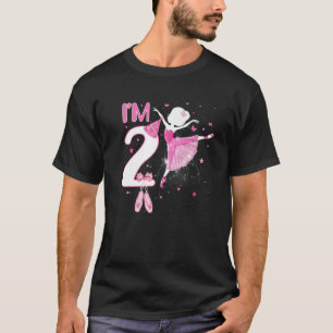 T-shirt Je suis 2ème anniversaire Ballerina Girls Ballet D