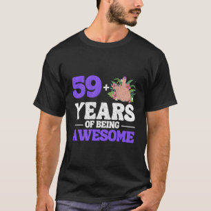 T-shirt Je Suis 59 Plus 1 Doigt Moyen Pour Un 60E
