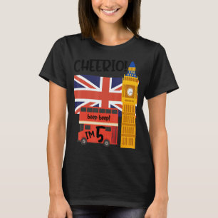 T-shirt Je suis 5 5e Anniversaire British London Theme Uni