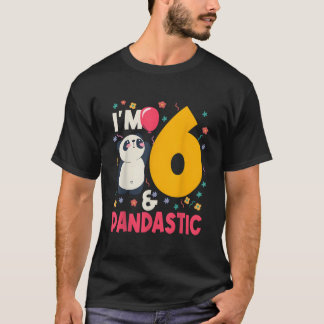 T-shirt JE SUIS 6 Pandastic Panda Py Célébration 6Th