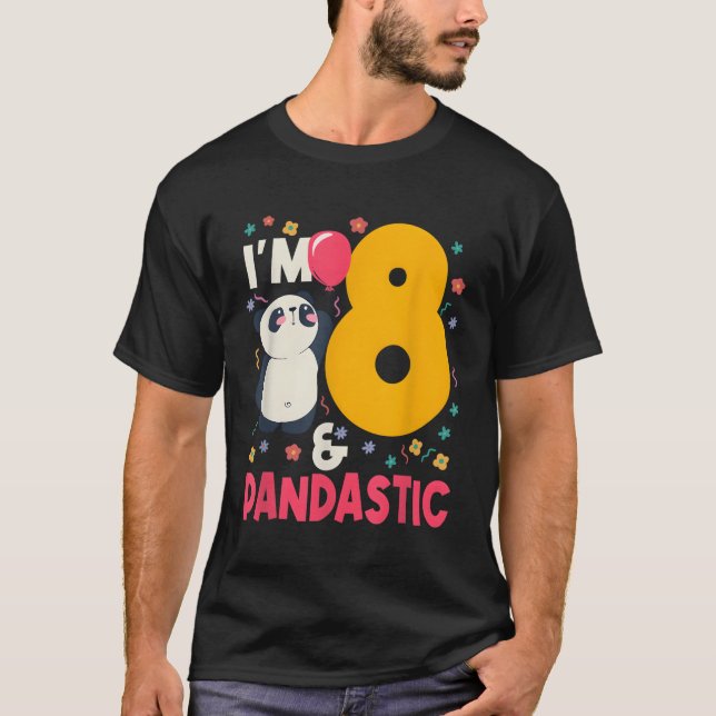 T-shirt Je Suis 8 Pandastic Panda Py Célébration 8E (Devant)