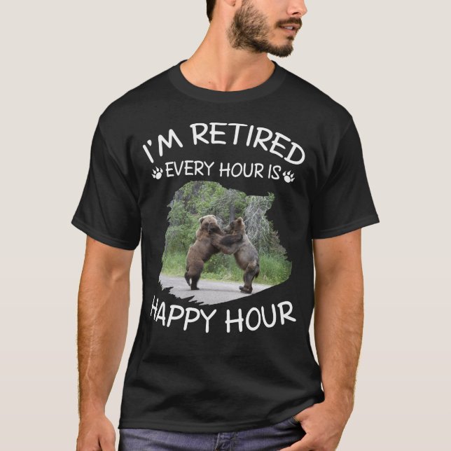 T-shirt Je suis à la retraite toutes les heures, c'est l'h (Devant)