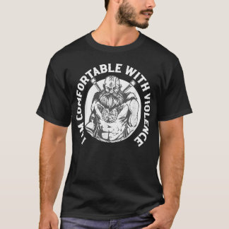 T-shirt Je Suis À L'Aise Avec La Violence Viking Norse