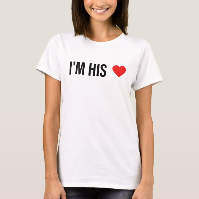 T-shirt Je suis à lui (Design 2) (Devant)