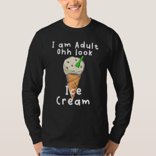 T-shirt Je Suis Adulte Ohh Look Crème Glace