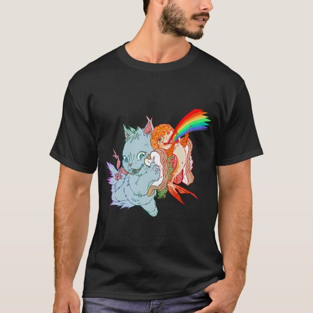 T-shirt Je suis aimé (sandwich de poisson) (Devant)