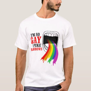 T-shirt Je suis ainsi homosexuel, je vomis des