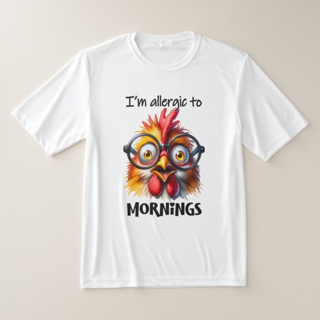 T-shirt Je suis allergique aux matins ! (Poser)