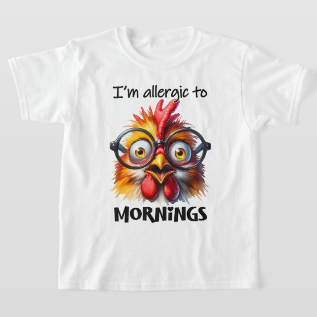 T-shirt Je suis allergique aux matins ! (Poser)