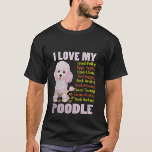 T-shirt Je suis amoureux de mon chien de caniche