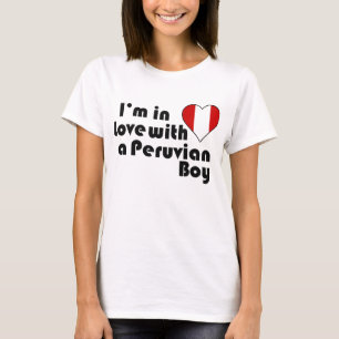 T-shirt Je suis amoureux d'un garçon péruvien