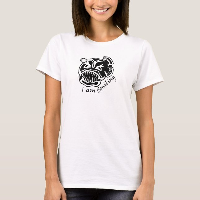 T-shirt Je suis Anglerfish souriant (Devant)