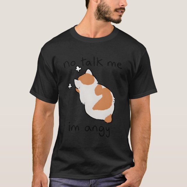 T-shirt Je Suis Angy Angry Cat (Devant)