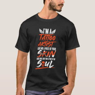 T-shirt Je Suis Artiste De Tatouage Donne-Moi La Paix De V