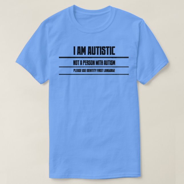 T-shirt Je Suis Autiste (Design devant)